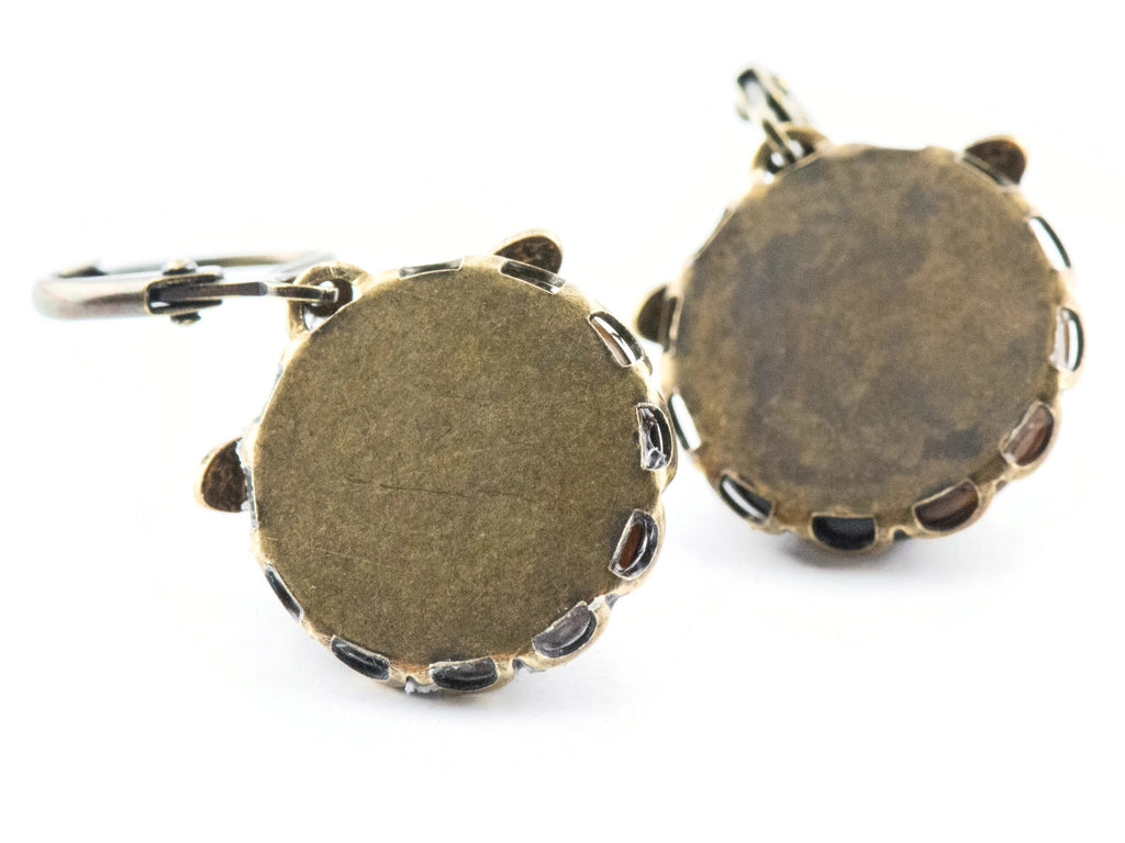 Tiger's Eye Brass Dragonfly Lever Back Earrings