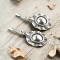 Wavy Sun Hill Tribe Silver Earrings | .925 Sterling Silver | Antique Silver | Minimalist Boho Jewelry
