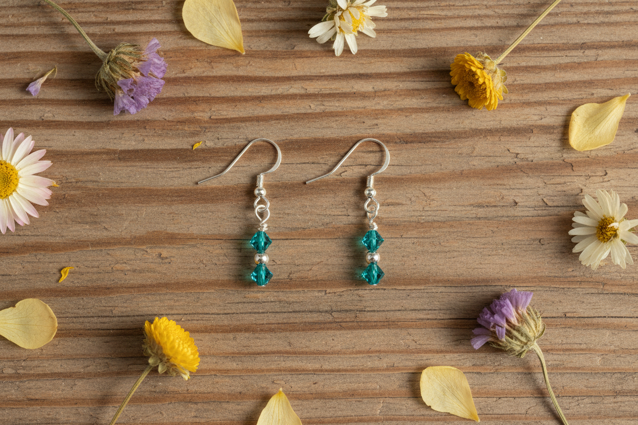 December Blue Zircon Earrings