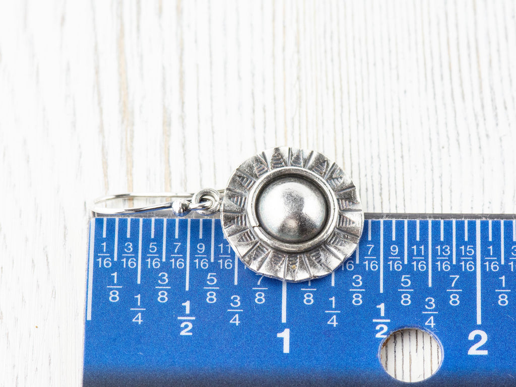 Wavy Sun Hill Tribe Silver Earrings | .925 Sterling Silver | Antique Silver | Minimalist Boho Jewelry