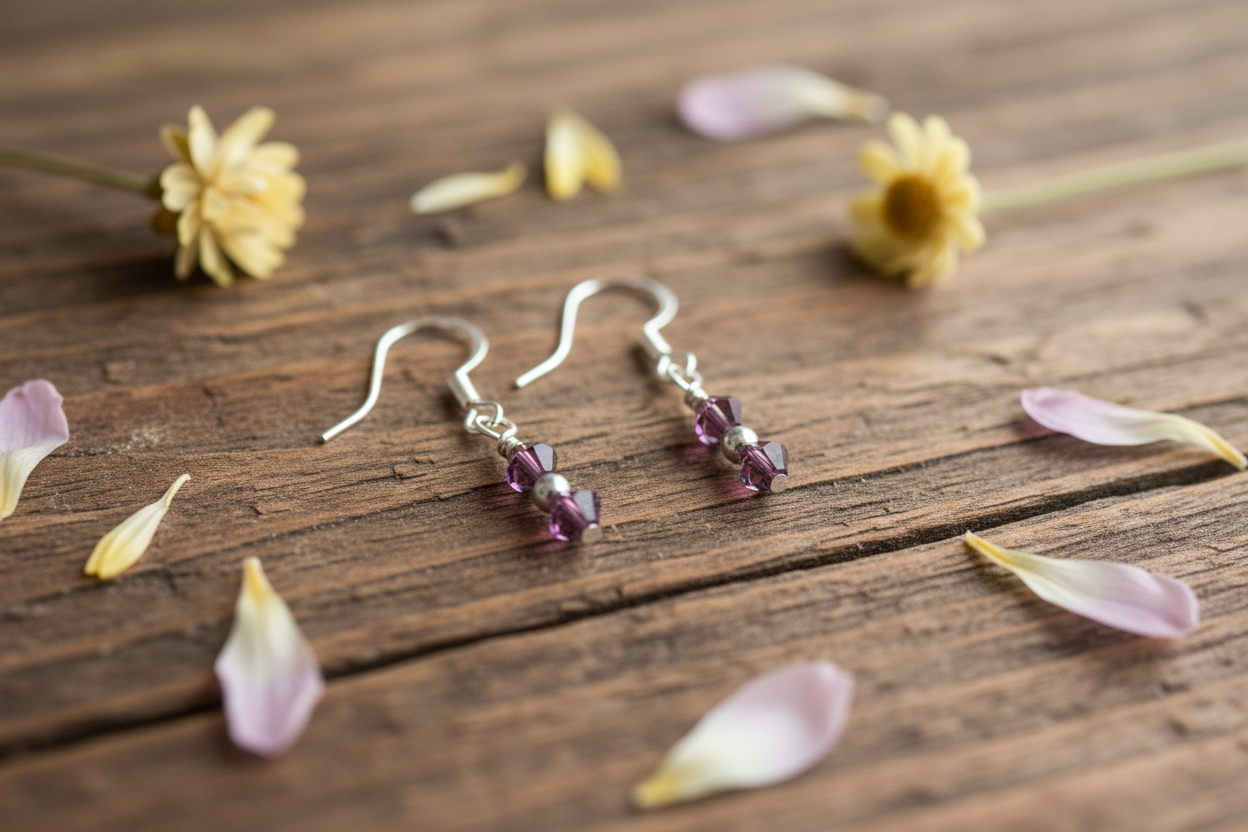 February Amethyst Earrings