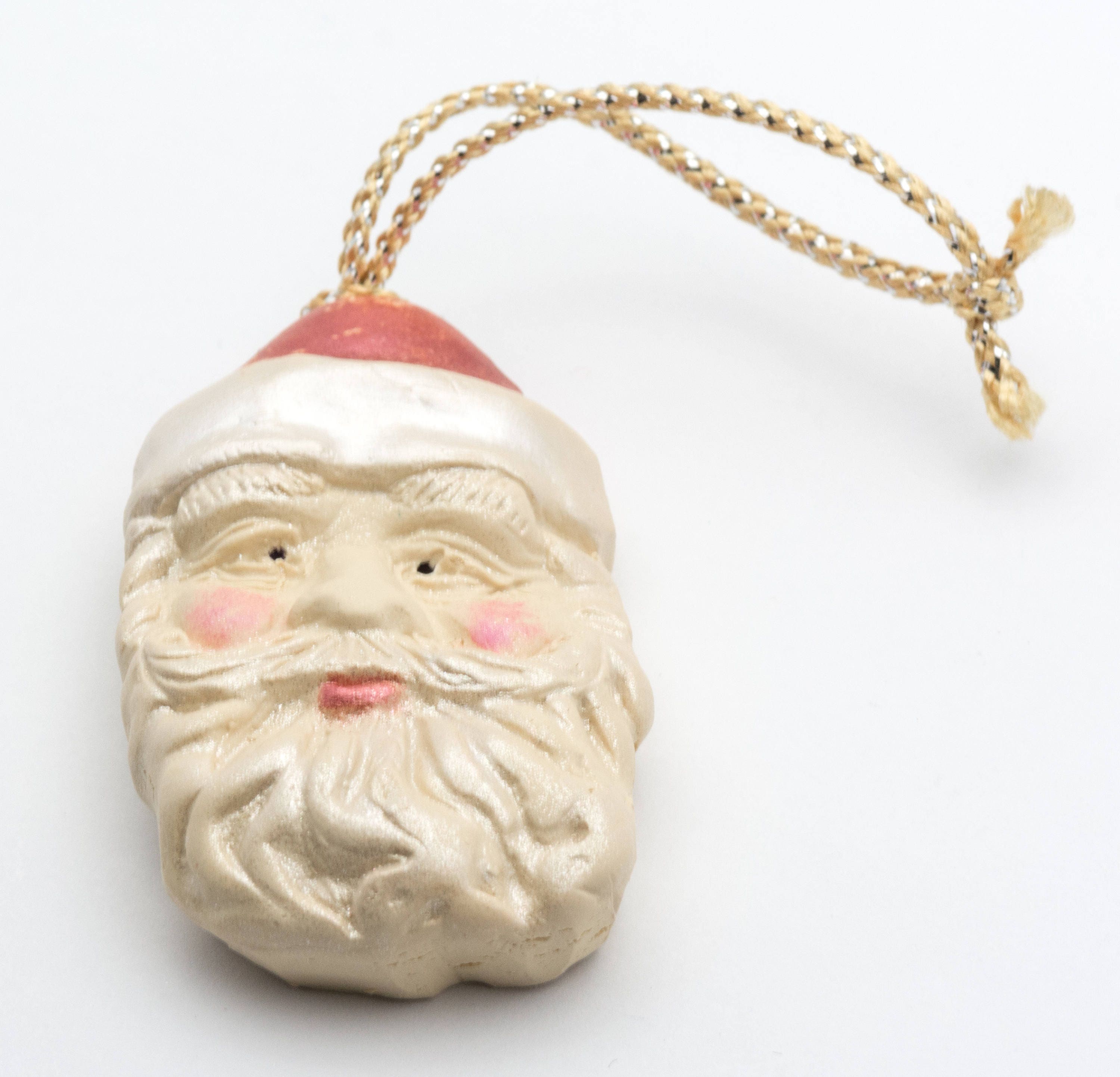 Vintage Santa Ornament | Santa Claus Ornament | Christmas Tree Ornament | Polymer Clay Ornament | Handmade Tree Ornament