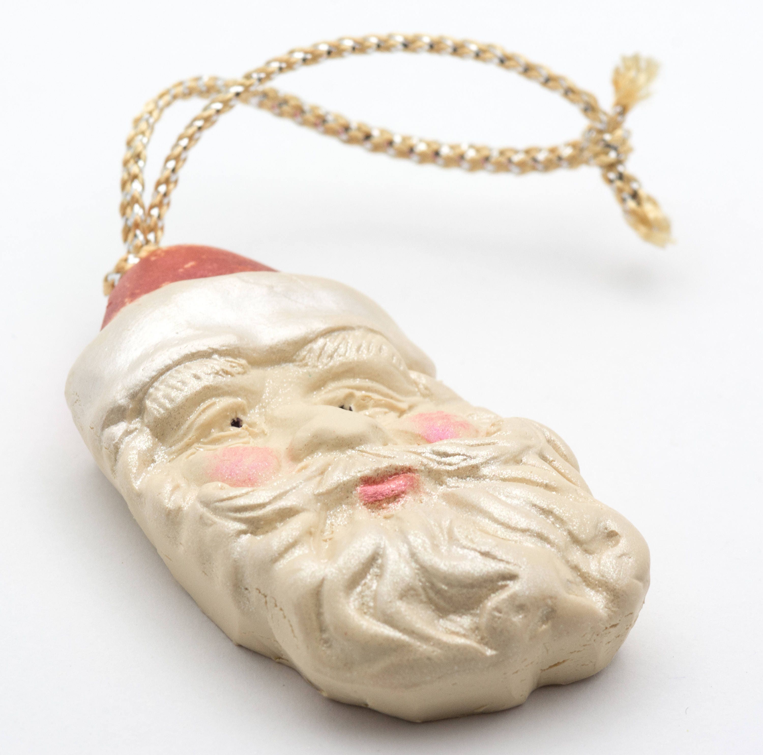 Vintage Santa Ornament | Santa Claus Ornament | Christmas Tree Ornament | Polymer Clay Ornament | Handmade Tree Ornament