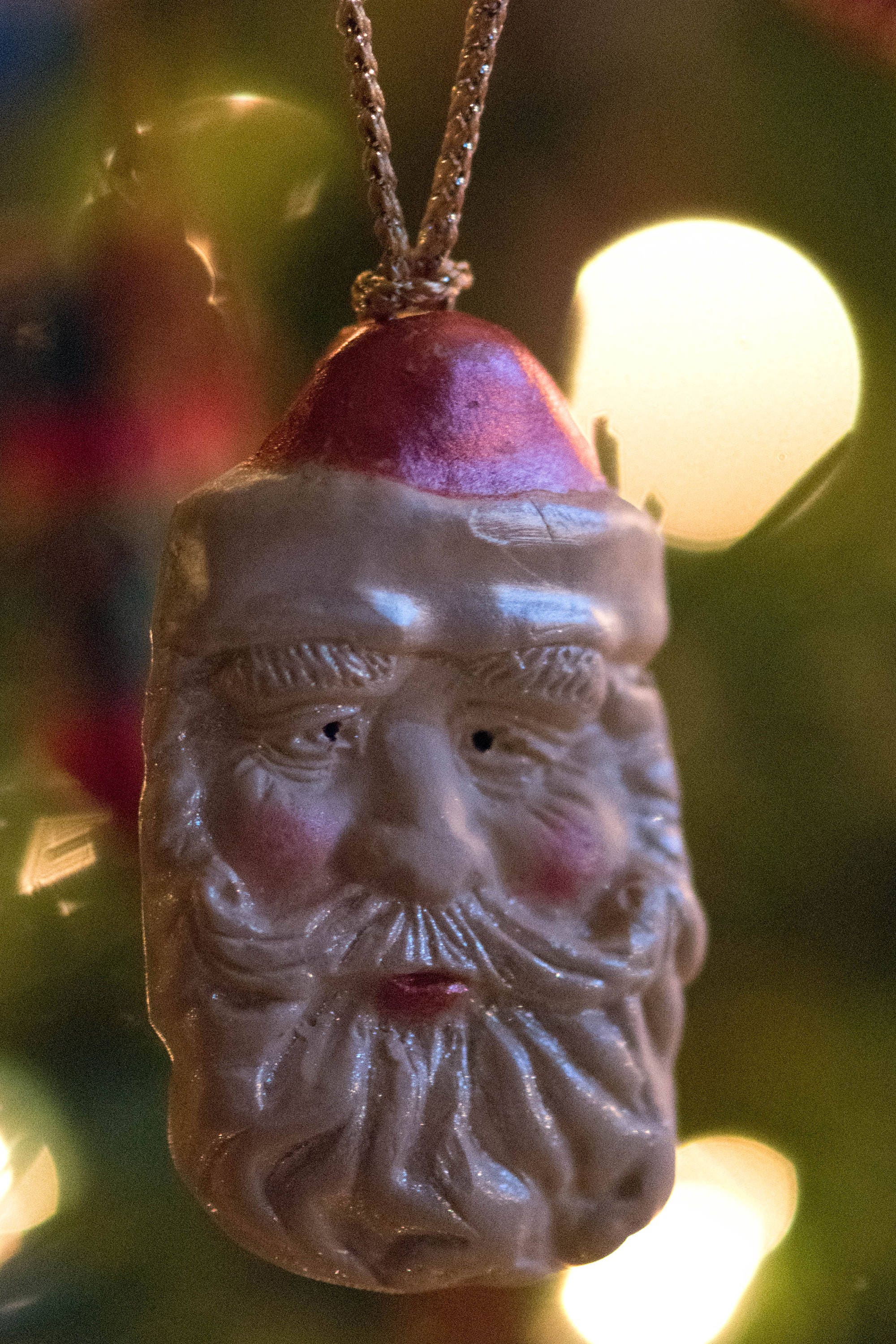 Vintage Santa Ornament | Santa Claus Ornament | Christmas Tree Ornament | Polymer Clay Ornament | Handmade Tree Ornament