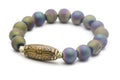 Druzy Bead Stretch Bracelet, Mood Bead, Stretch Bracelet, Agate