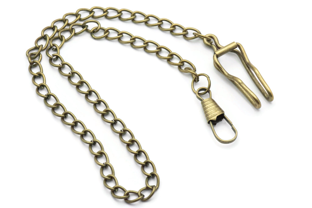 Bronze Pocket Watch Chain, Pocket Watch Accessories, Pocket Chain
