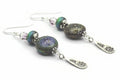 Sterling Silver Flower Earrings, Antiqued, Flower Earrings, Mood Bead