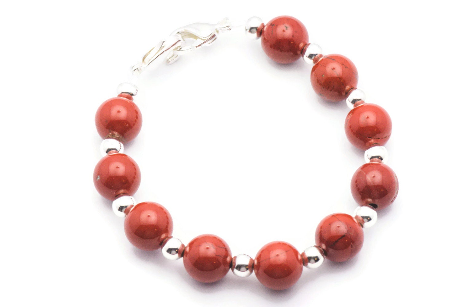 Red Jasper Stretch Interchangeable Beaded Bracelet Watch Band • Medical ID Bracelet • Gemstone Bracelet Watch Band
