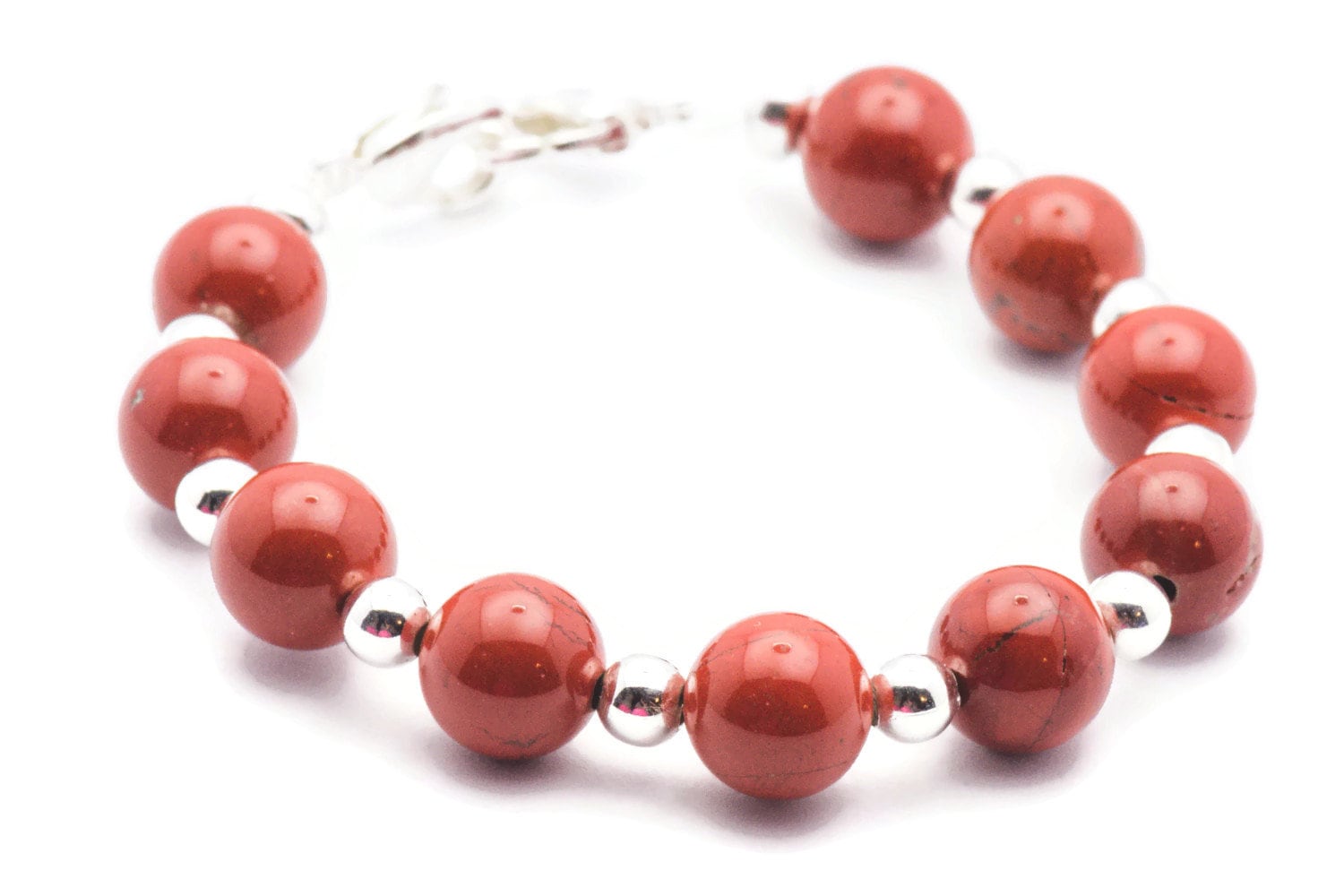 Red Jasper Stretch Interchangeable Beaded Bracelet Watch Band • Medical ID Bracelet • Gemstone Bracelet Watch Band