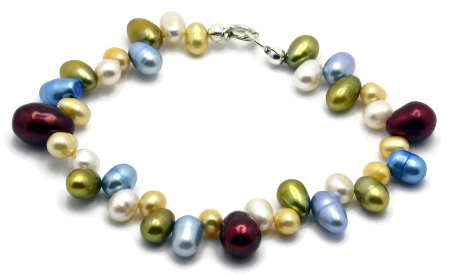 Cranberry Sky Freshwater Pearl Bracelet, Pearl Beaded Bracelet, Pearl Mix Bracelet, Real Pearl Jewelry, Genuine Pearls