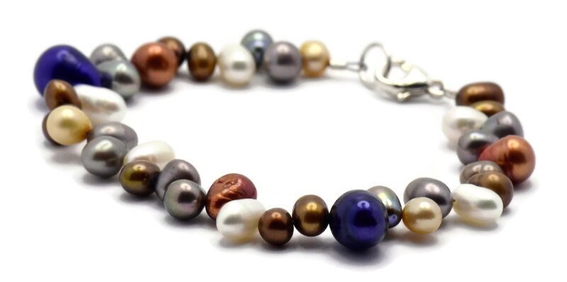 Deep Purple Splash, Freshwater Pearl Bracelet, Real Pearl Bracelet, Simple Bracelet, Pearl Jewelry
