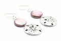Sand Dollar Earrings, Pink, Earrings, Mother of Pearl