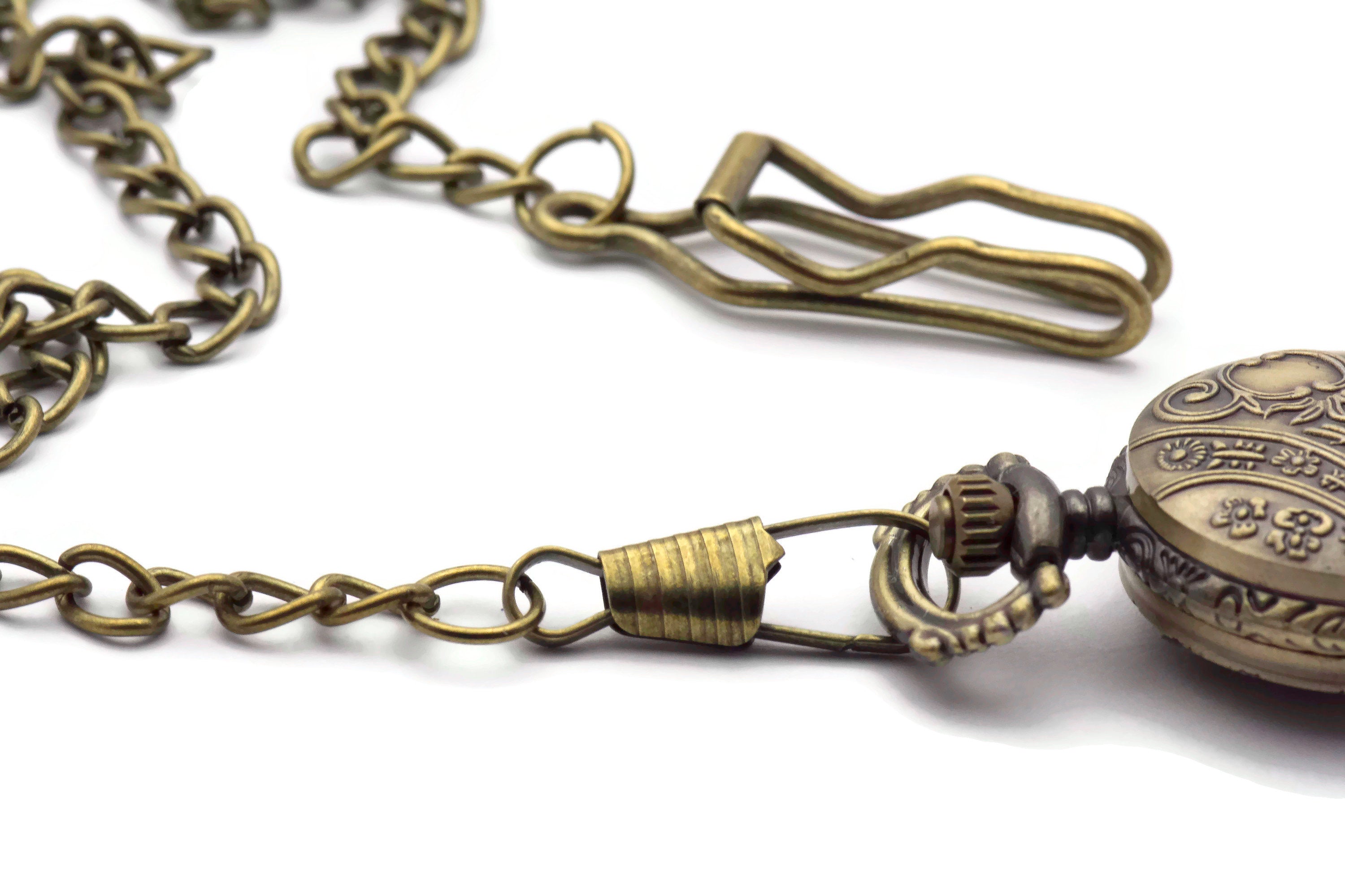 Bronze Pocket Watch Chain, Pocket Watch Accessories, Pocket Chain