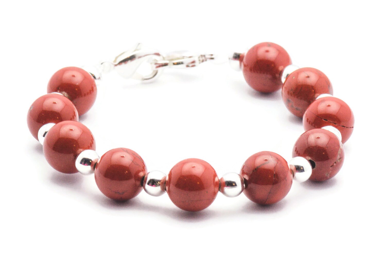 Red Jasper Stretch Interchangeable Beaded Bracelet Watch Band • Medical ID Bracelet • Gemstone Bracelet Watch Band