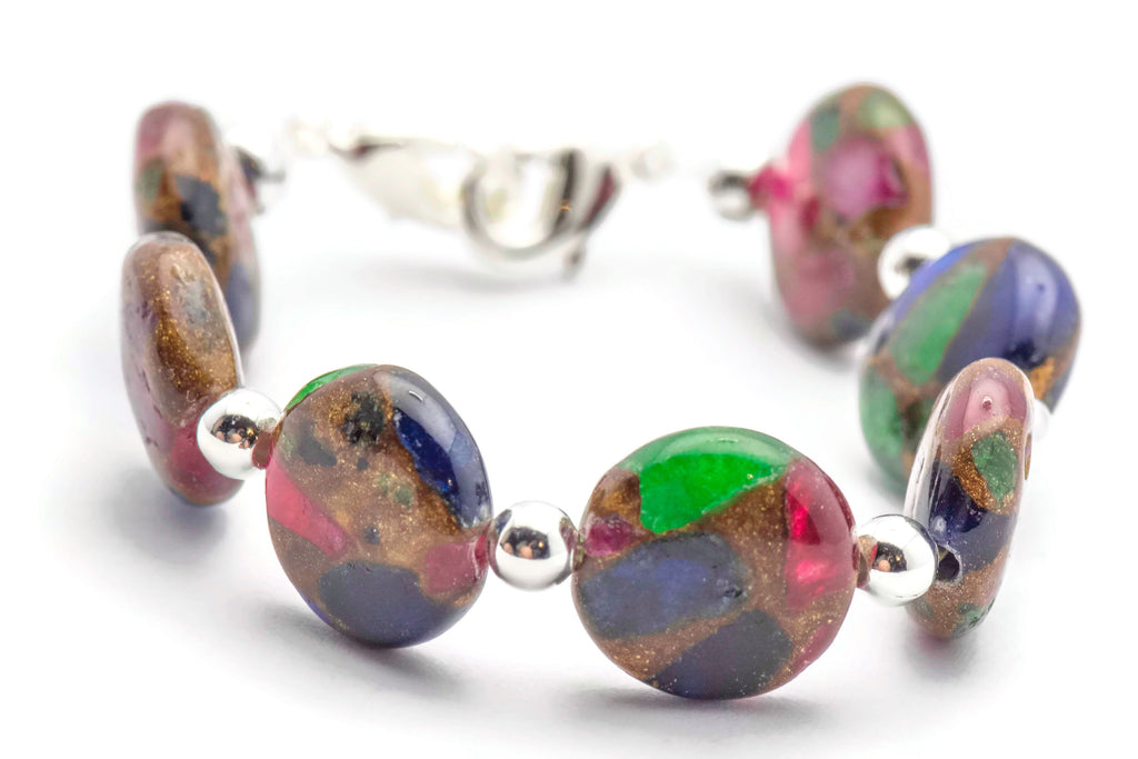 Inlay Agate Stretch Interchangeable Beaded Bracelet Watch Band • Medical ID Bracelet • Bracelet Watch Band