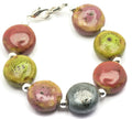 Porcelain Coin Mix Stretchy Interchangeable Band • Medical ID Bracelet • Bracelet Watch Band • Stretch Watch Band