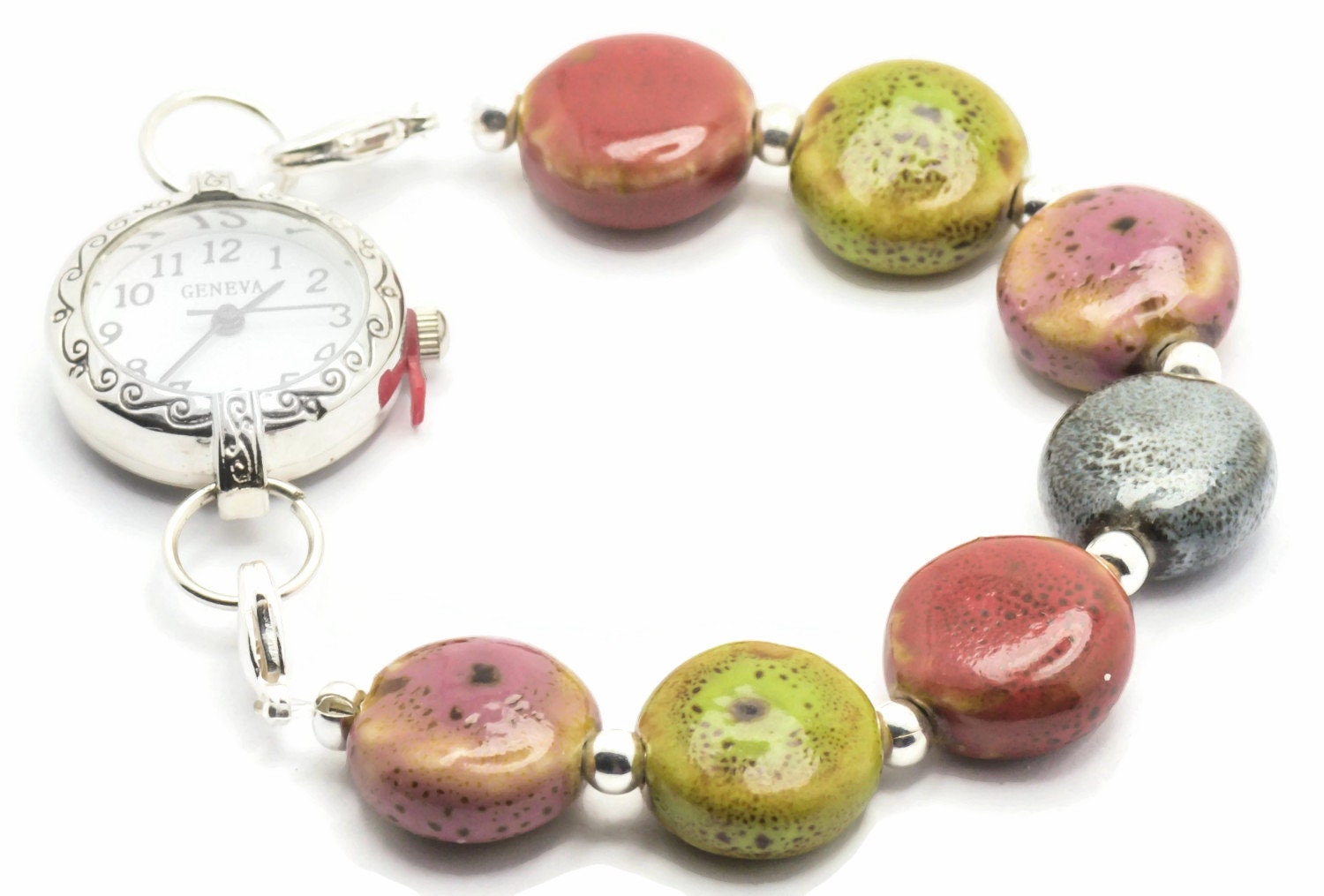 Porcelain Coin Mix Stretchy Interchangeable Band • Medical ID Bracelet • Bracelet Watch Band • Stretch Watch Band