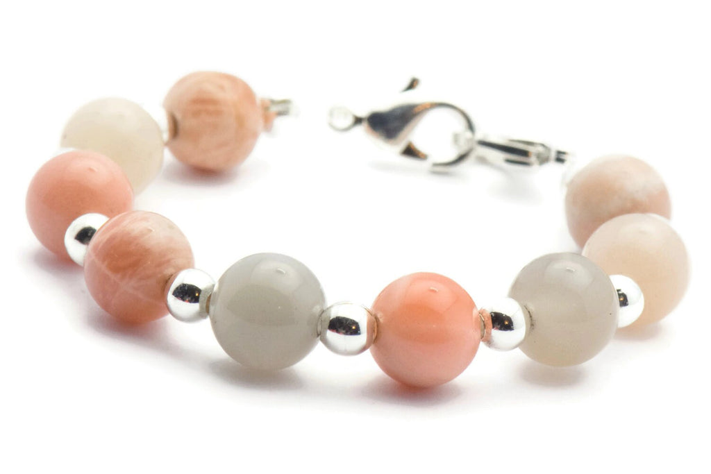 Sunstone Stretch Interchangeable Beaded Bracelet Watch Band • Medical ID Bracelet • Bracelet Watch Band