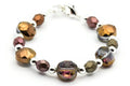 Copper Sparkle Stretch Interchangeable Beaded Bracelet Watch Band • Medical ID Bracelet • Women's Watch Band