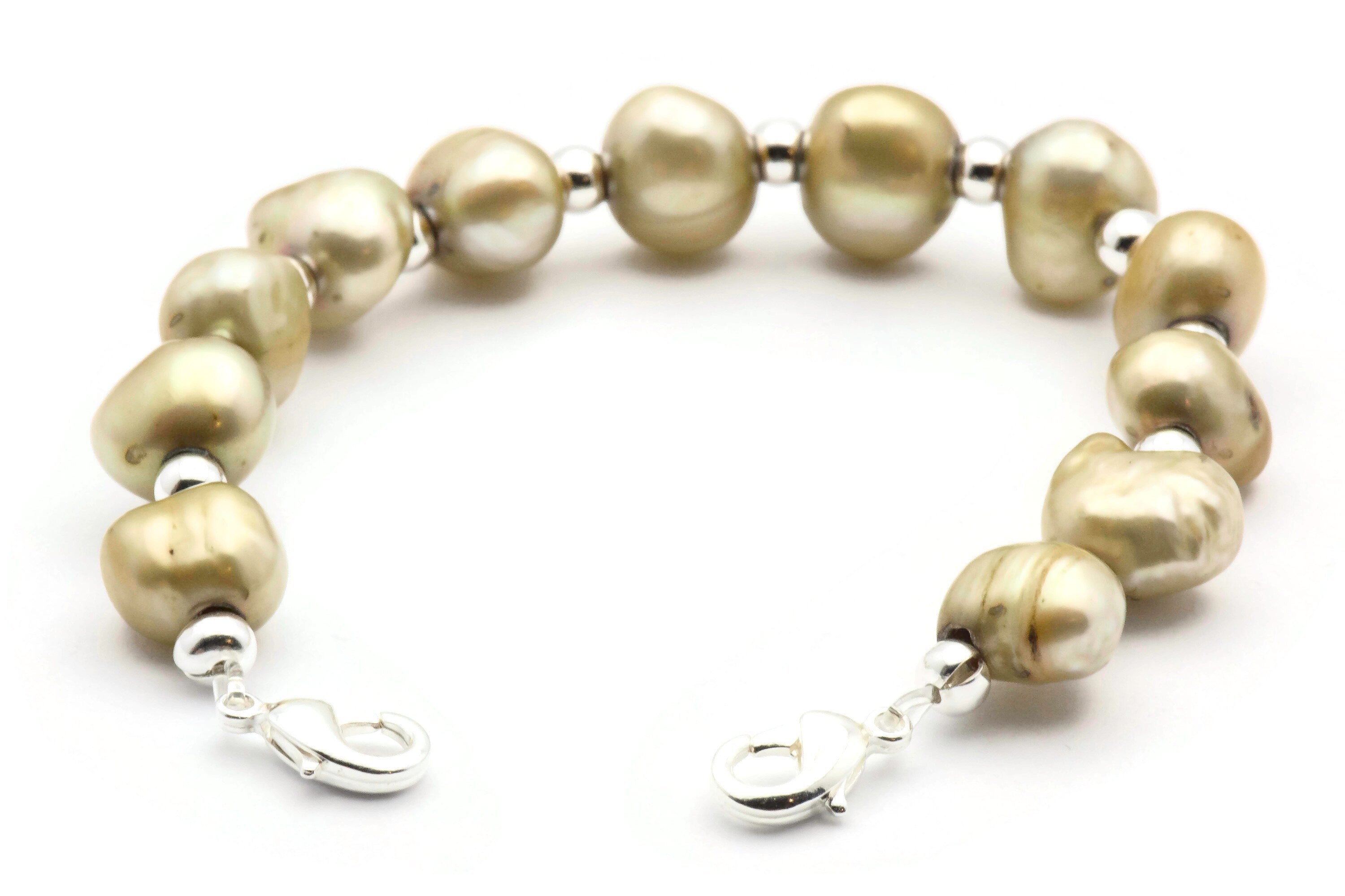 Lemongrass Freshwater Pearl Watch Band • Medical ID Bracelet • Handmade Watch Band • Stretch Watch Band