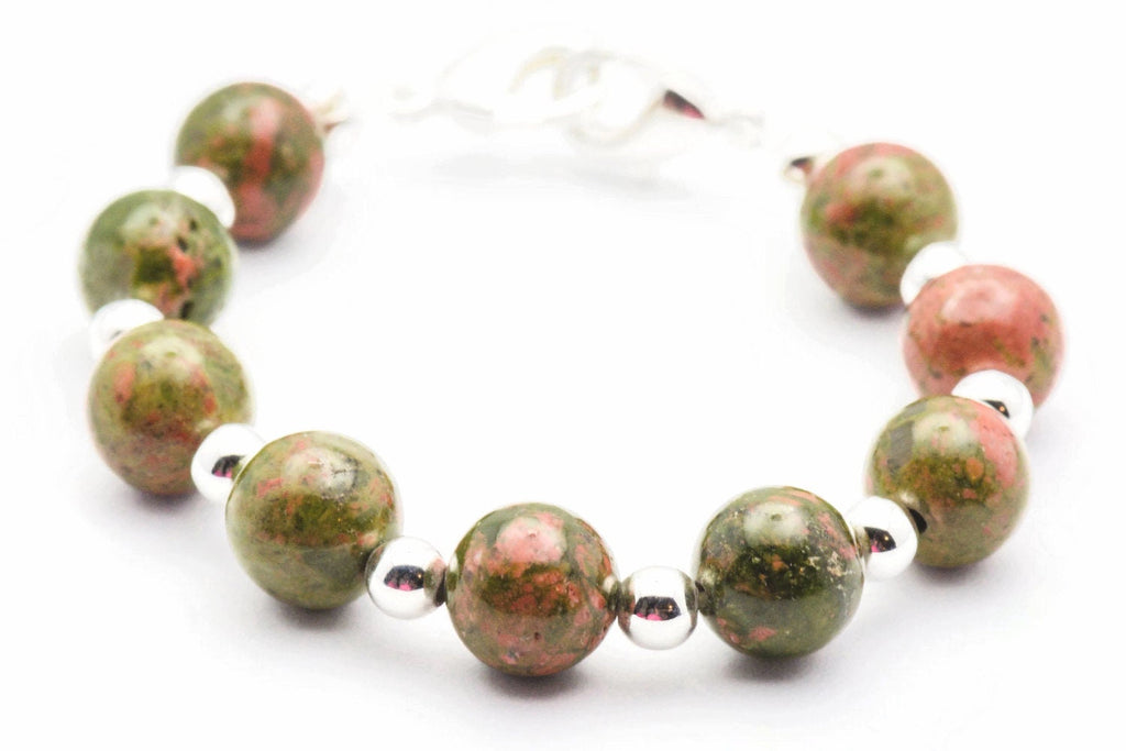 Unakite Stretch Interchangeable Beaded Bracelet Watch Band • Medical ID Bracelet • Bracelet Watch Band