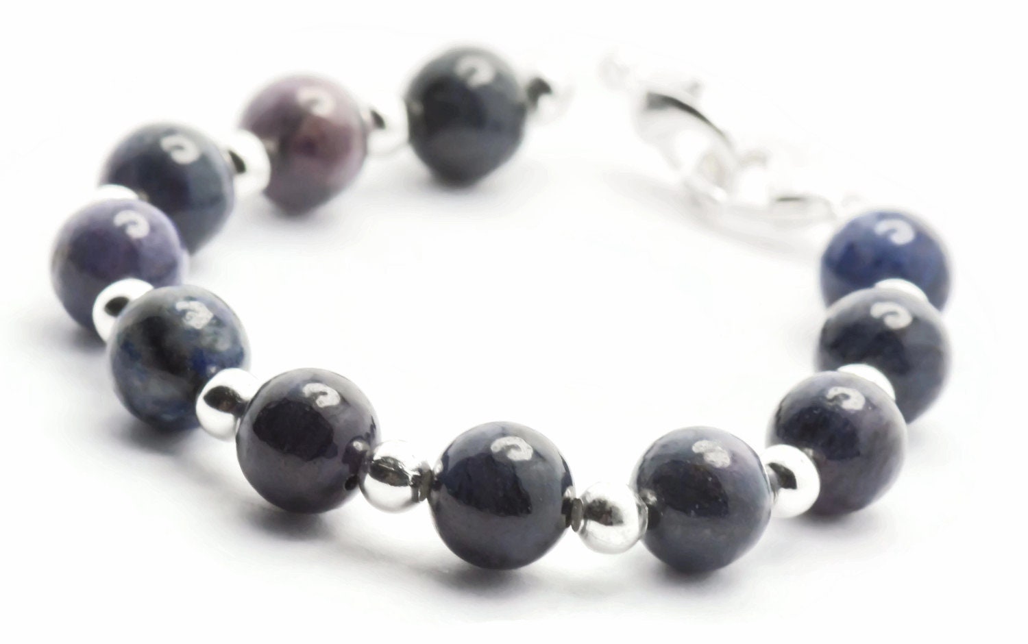 Dumortierite Stretchy Interchangeable Band • Medical ID Bracelet • Bracelet Watch Band • Stretch Watch Band