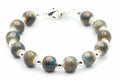 Ceramic Earth Stretch Interchangeable Beaded Bracelet Watch Band • Medical ID Bracelet • Stretch Watch Band