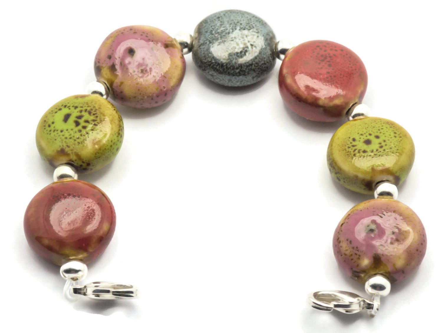 Porcelain Coin Mix Stretchy Interchangeable Band • Medical ID Bracelet • Bracelet Watch Band • Stretch Watch Band