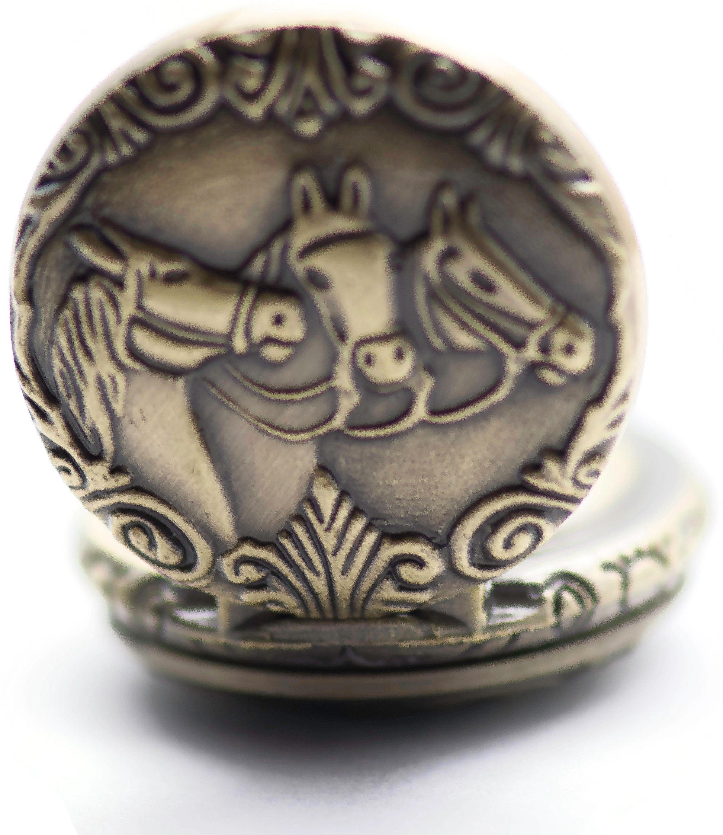 Horses Pocket Watch Necklace, Long Necklace Watch, Watch Locket Necklace, Pocket Watch Pendant, Ladies Pocket Watch