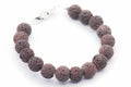 Brown Lava Stone Beaded Watch Band • Medical ID Bracelet • Handmade Watch Band • Stretch Watch Band