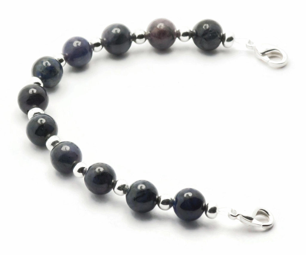 Dumortierite Stretchy Interchangeable Band • Medical ID Bracelet • Bracelet Watch Band • Stretch Watch Band