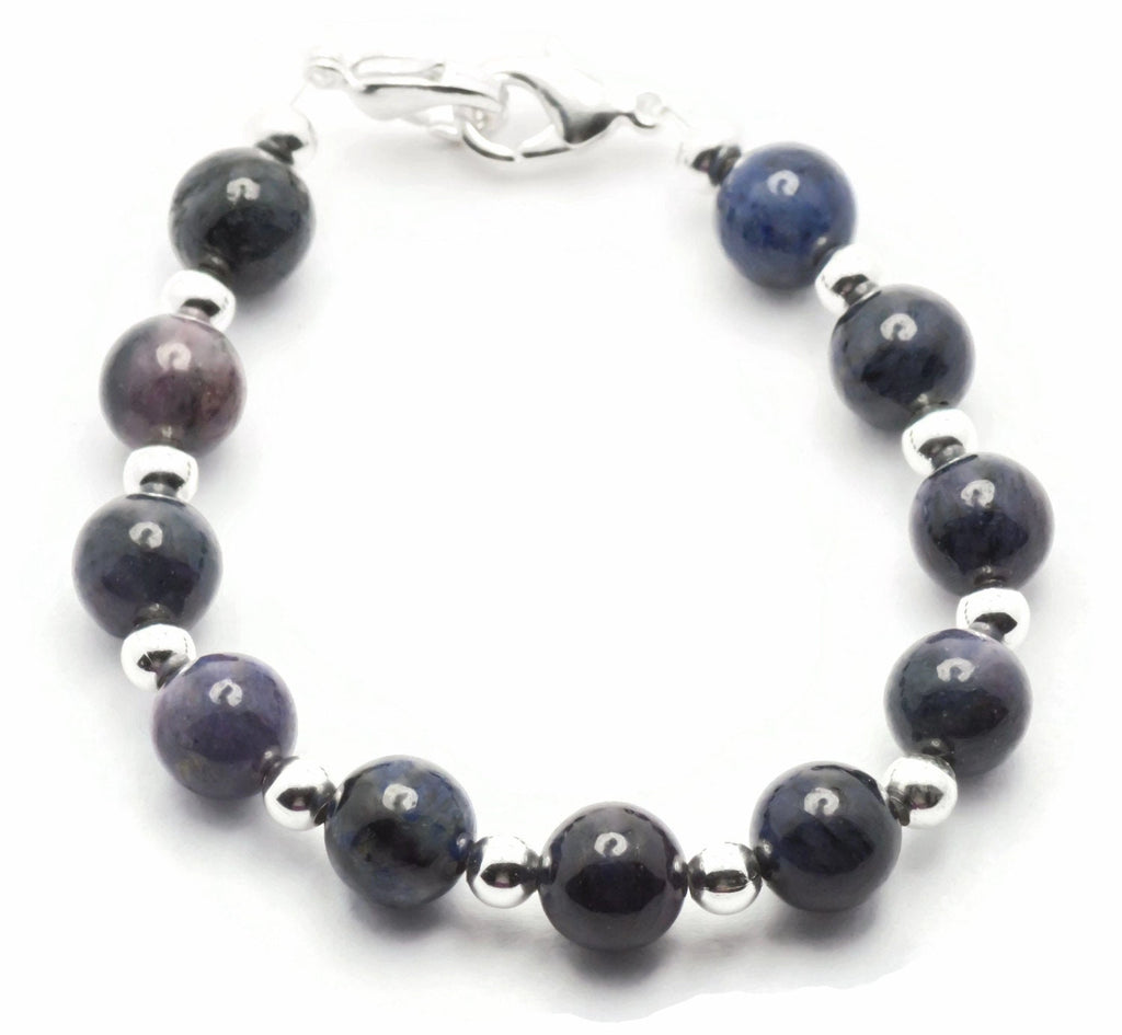 Dumortierite Stretchy Interchangeable Band • Medical ID Bracelet • Bracelet Watch Band • Stretch Watch Band