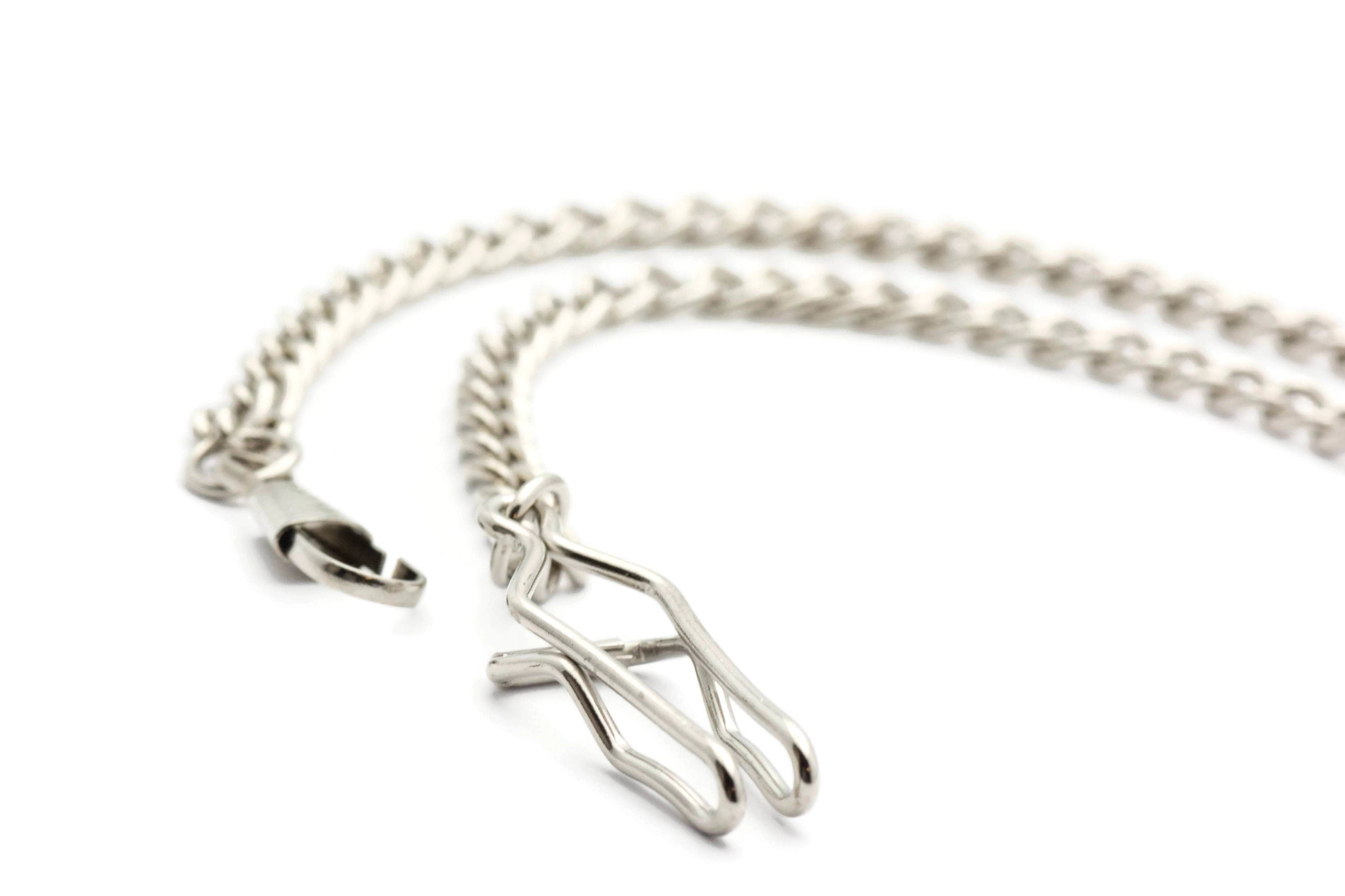 Silver Pocket Watch Chain, Pocket Watch Accessories, Pocket Chain