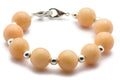 Aragonite Stretch Interchangeable Beaded Bracelet Watch Band • Medical ID Bracelet • Bracelet Watch Band