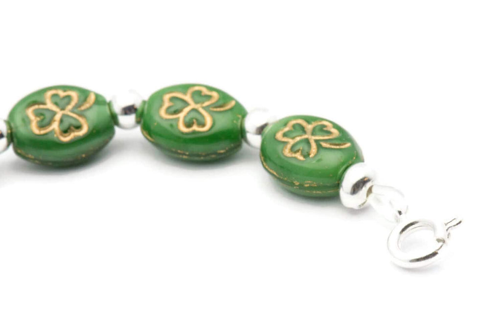 Green Clover Bracelet Watch Band • Interchangeable Band • Stretch Watch Band • Medical ID Bracelet