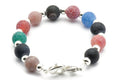 Agate Multicolor Beaded Bracelet Watch Band • Medical ID Bracelet • Handmade Watch Band • Stretch Watch Band