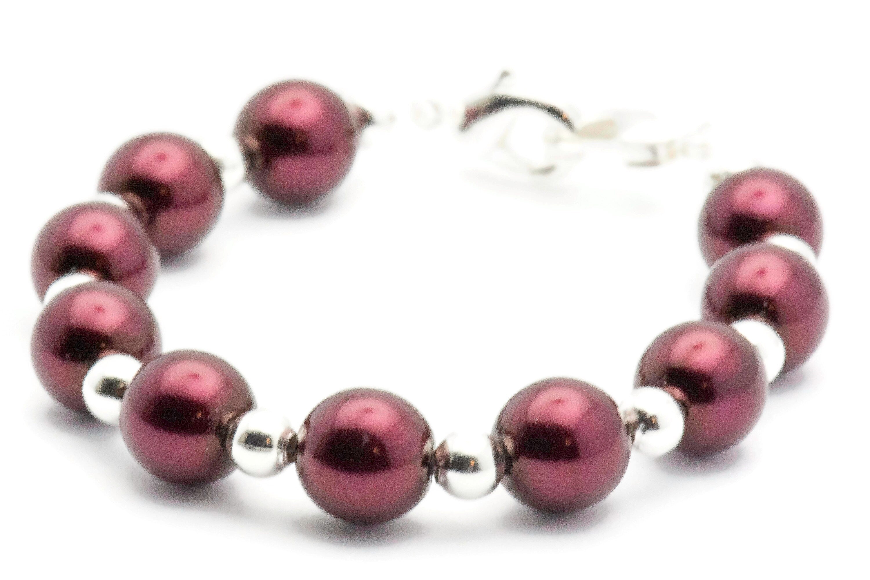 Sparkling Berries Beaded Bracelet Watch Band • Medical ID Bracelet • Handmade Watch Band • Stretch Watch Band