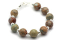 Aqua Terra Jasper Stretch Interchangeable Beaded Bracelet Watch Band • Medical ID Bracelet • Women's Watch Band