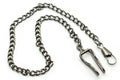 Gunmetal Pocket Watch Chain, Pocket Watch Accessories, Pocket Chain