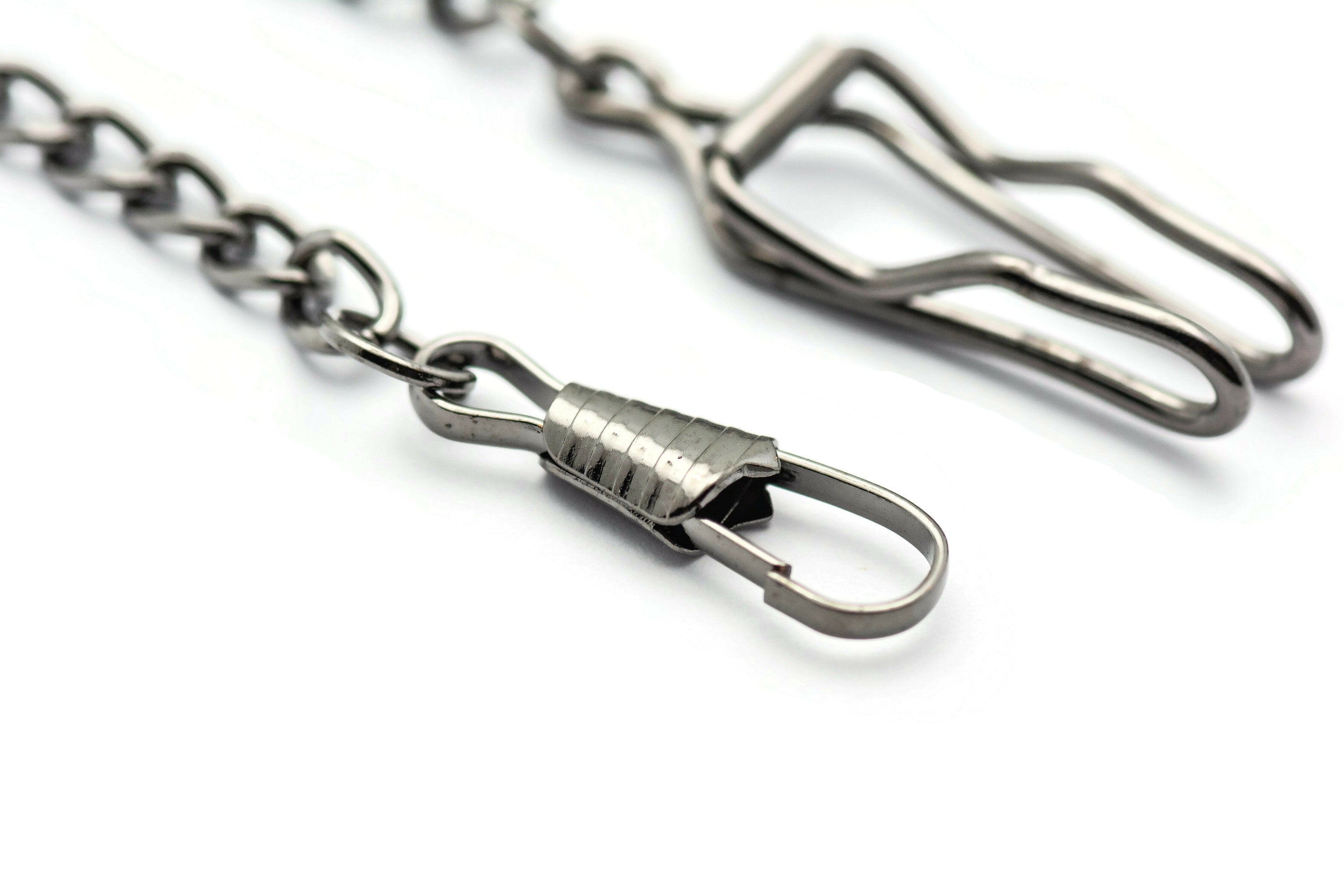 Gunmetal Pocket Watch Chain, Pocket Watch Accessories, Pocket Chain