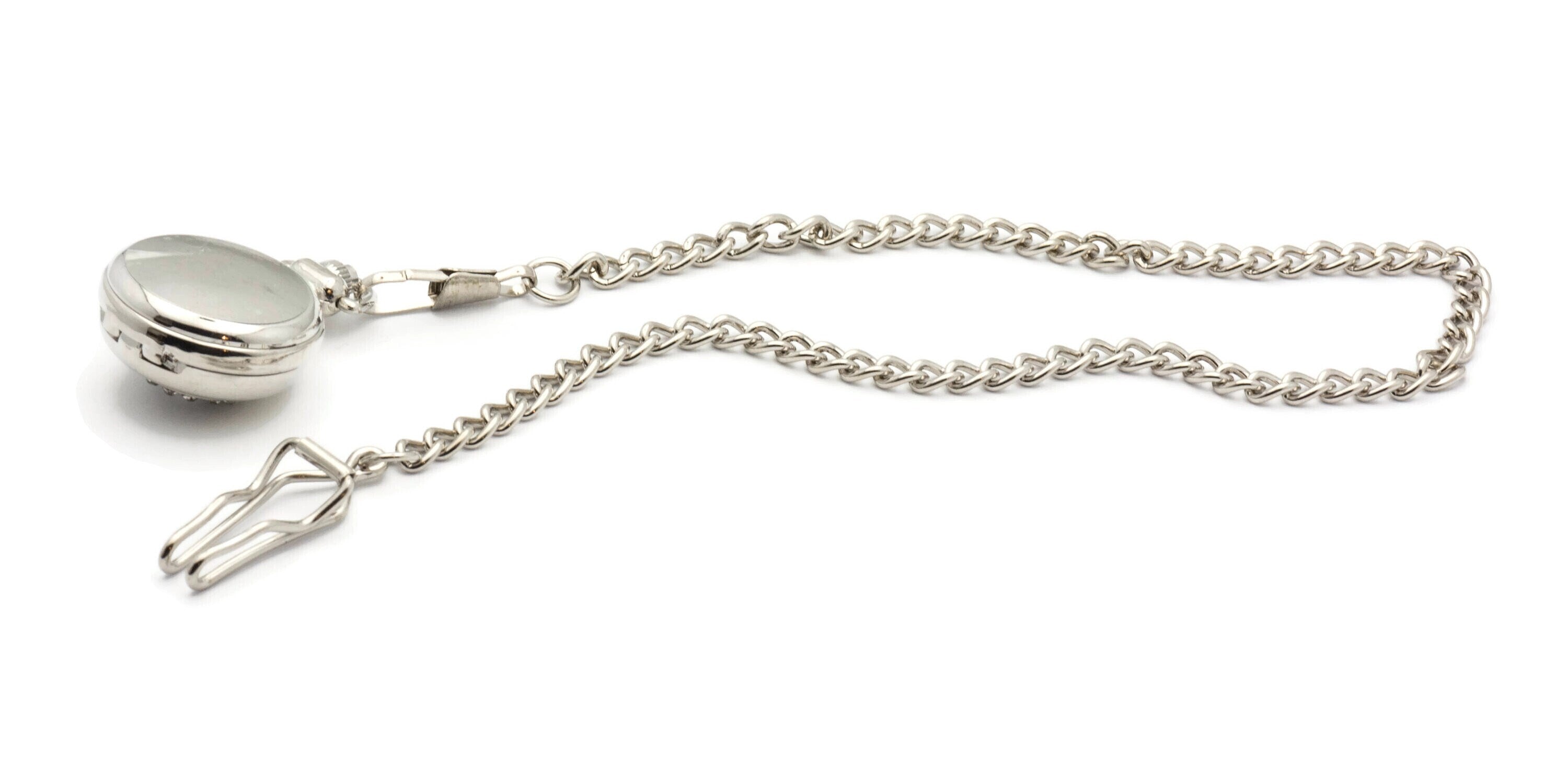 Silver Pocket Watch Chain, Pocket Watch Accessories, Pocket Chain