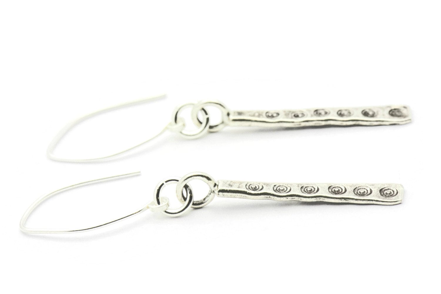 Hill Tribe Silver Earrings, Antiqued, Silver Earrings, Simple