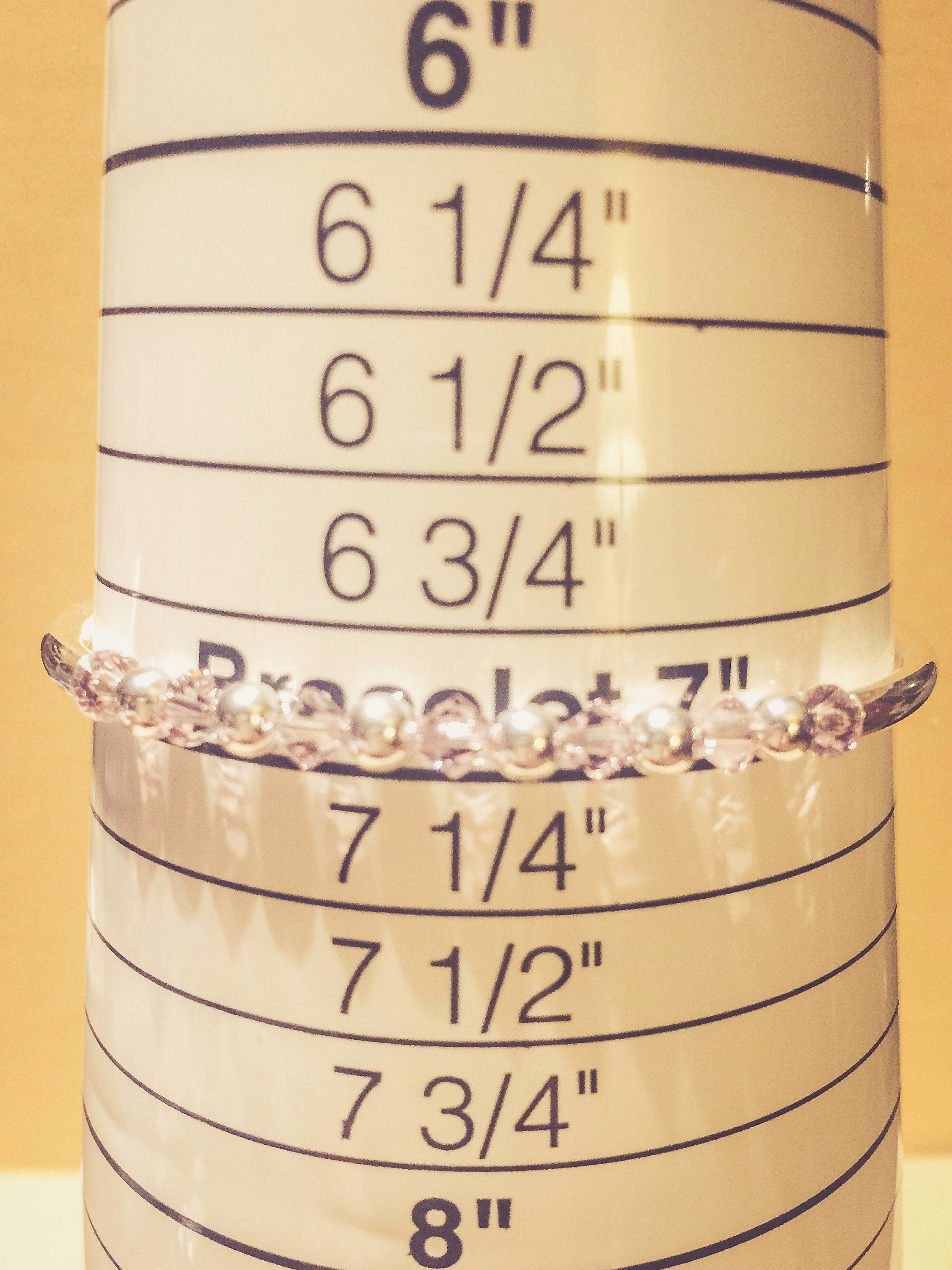 June Alexandrite Swarovski Crystal Birth Month Sterling Silver Plated Bracelet on bracelet measuring cone