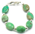 Faceted Green Opal Stretchy Interchangeable Watch Band • Medical ID Bracelet • Bracelet Watch Band • Stretch Watch Band