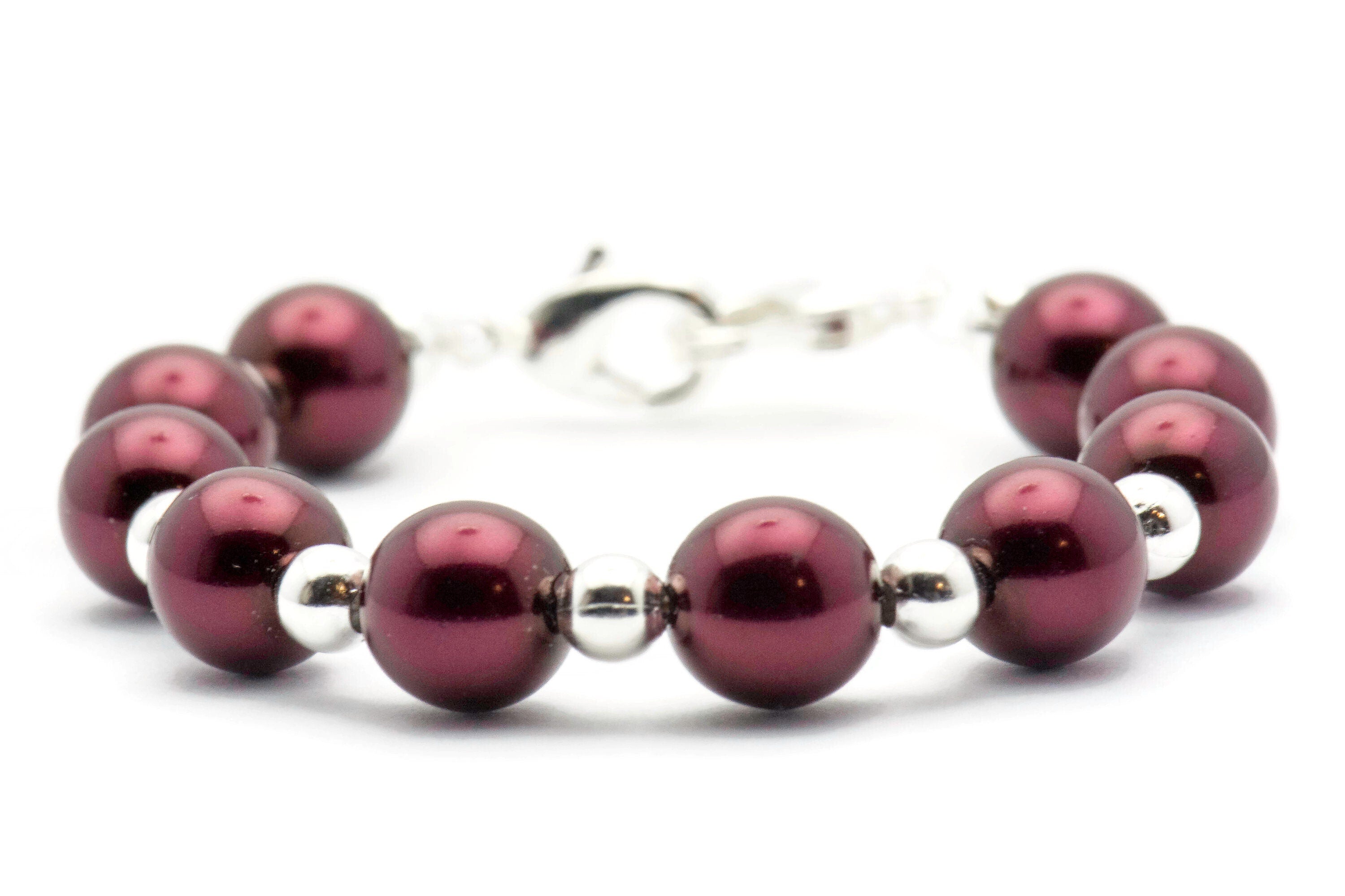 Sparkling Berries Beaded Bracelet Watch Band • Medical ID Bracelet • Handmade Watch Band • Stretch Watch Band