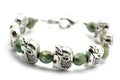 Elephant Turquoise Glass Stretch Interchangeable Beaded Bracelet Watch Band • Medical ID Bracelet • Women's Watch Band