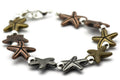 Multi Metal Starfish Stretch Interchangeable Beaded Bracelet Watch Band • Medical ID Bracelet • Women's Summer Watch Band