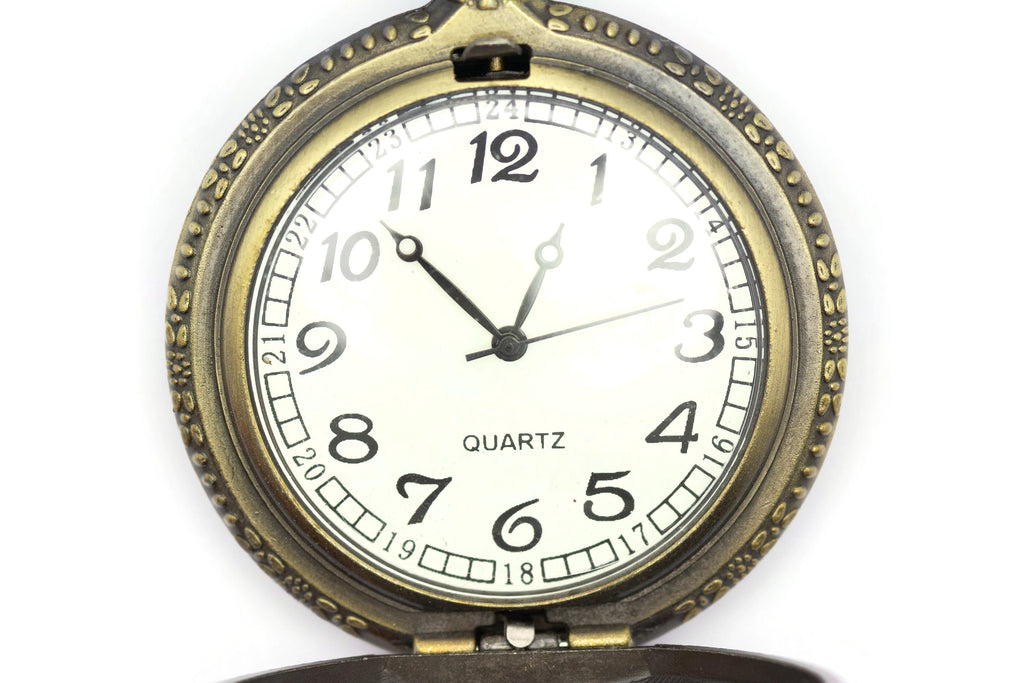 Eiffel Tower Pocket Watch Necklace, Large Watch, Antique Bronze, Long Necklace Watch, Bronze Pocket Watch, Ladies Pocket Watch
