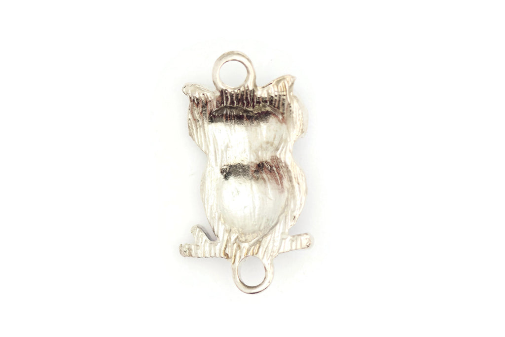 Rhinestone-Studded Owl Stretch Band Connector • Bracelet Focal