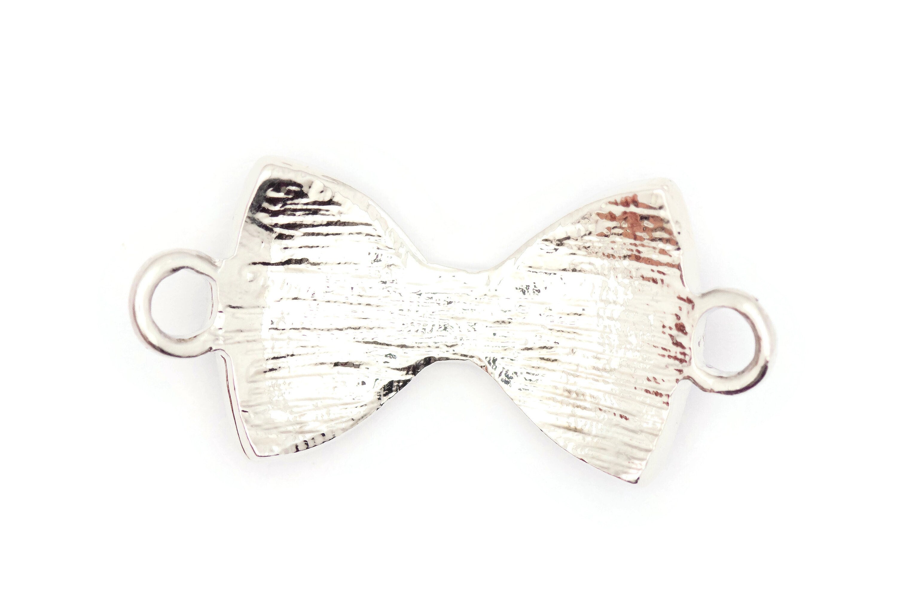 Rhinestone-Studded Bowtie Stretch Band Connector • Bracelet Focal